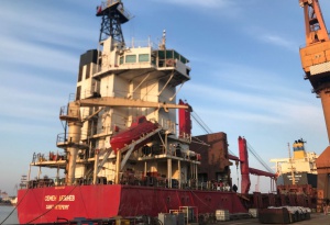 Завершился очередной доковый ремонт судна АО «Совфрахт» «Семен Дежнев» в Китае и предъявление на класс РМРС